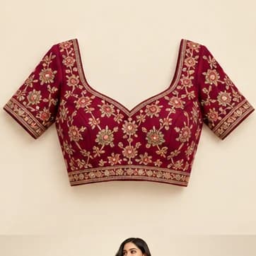 Maroon Zari Blouse